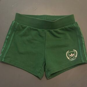 Adidas Dark Green Logo Shorts